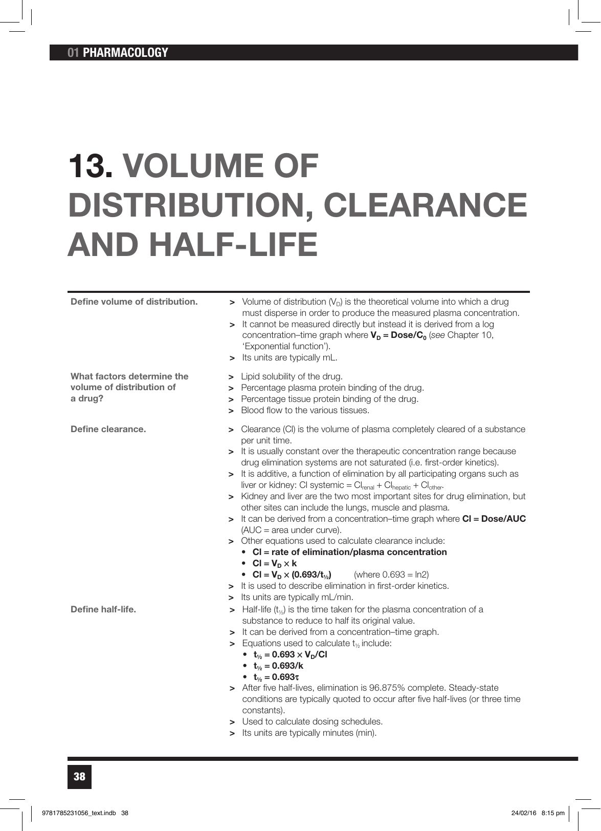 Distributionsvolym, clearance och halveringstid